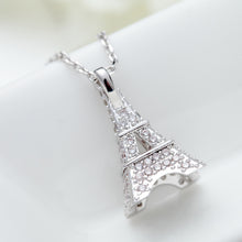Eiffel Tower Cubic Zirconia Pendant and Necklace